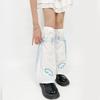 Angelic Circle Leg Warmers Subculture Leg Covers Landmine Style Style Harajuku Style Y2K Light Blue Circle Loose Socks Sickly Cute Belted Feather