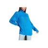 Adidas Blue Version Knit Sweater Solid Color Loose High Neck Pullover Long Sleeve Women sweater IL8535