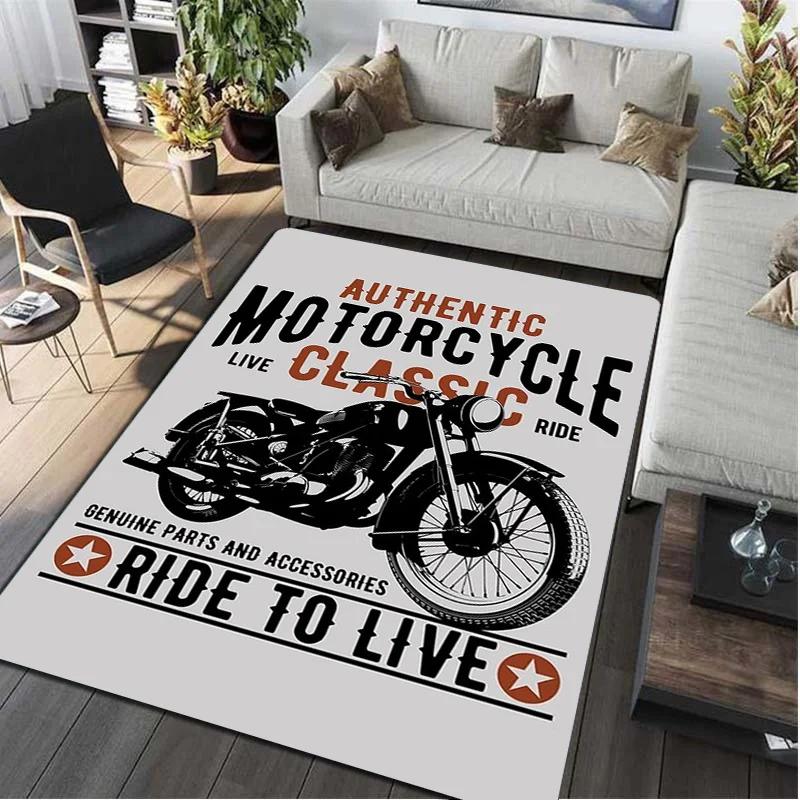 Motorcycle Motorbike Rider Carpet Area Rug Mat Floor Doormat Sofa Entracne Rugs for Living Room Bedroom Playroom Dropshipping