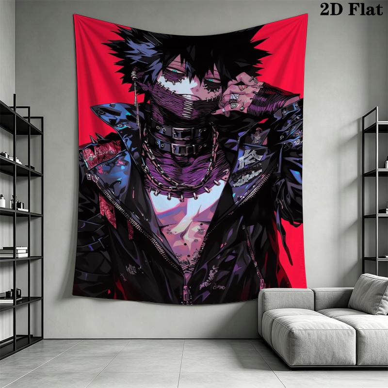 My Hero Academia Wall Tapestry Aesthetic Wall Hanging Printed Fabric Blanket Decorative Tapestries for Bedroom Living Room Home Decor