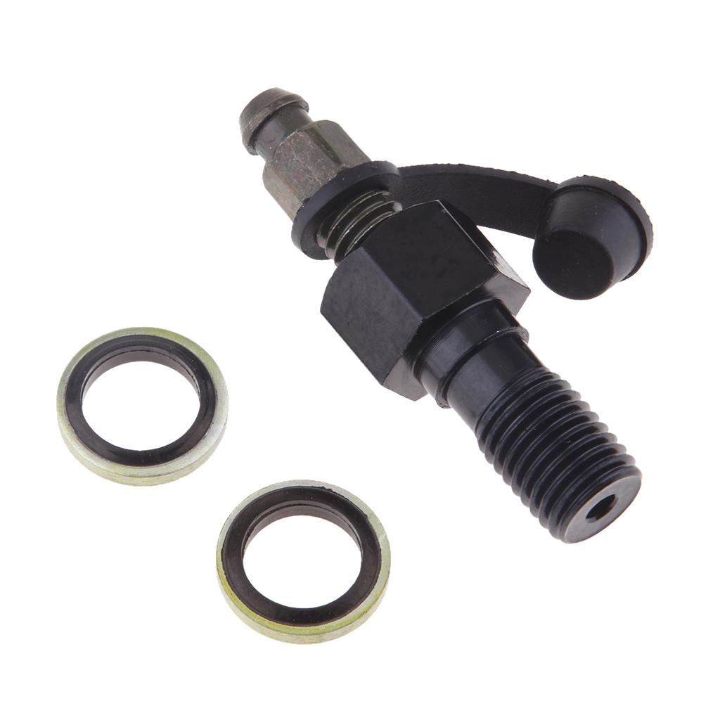 Motorcycle Brake Caliper Banjo Bolt Bleed Screw M10 X 1.25 Aluminum Nipple for Universal Master Cylinder Repair