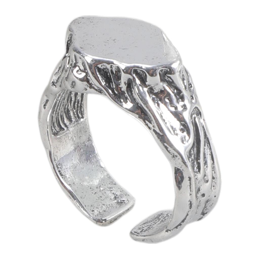 Inel din Piatră Lucrat Manual Textură de Rocă Aspre Design Nomad Vintage Aliaj Durabil Piatră Inel de Deget Bijuterie Cadou