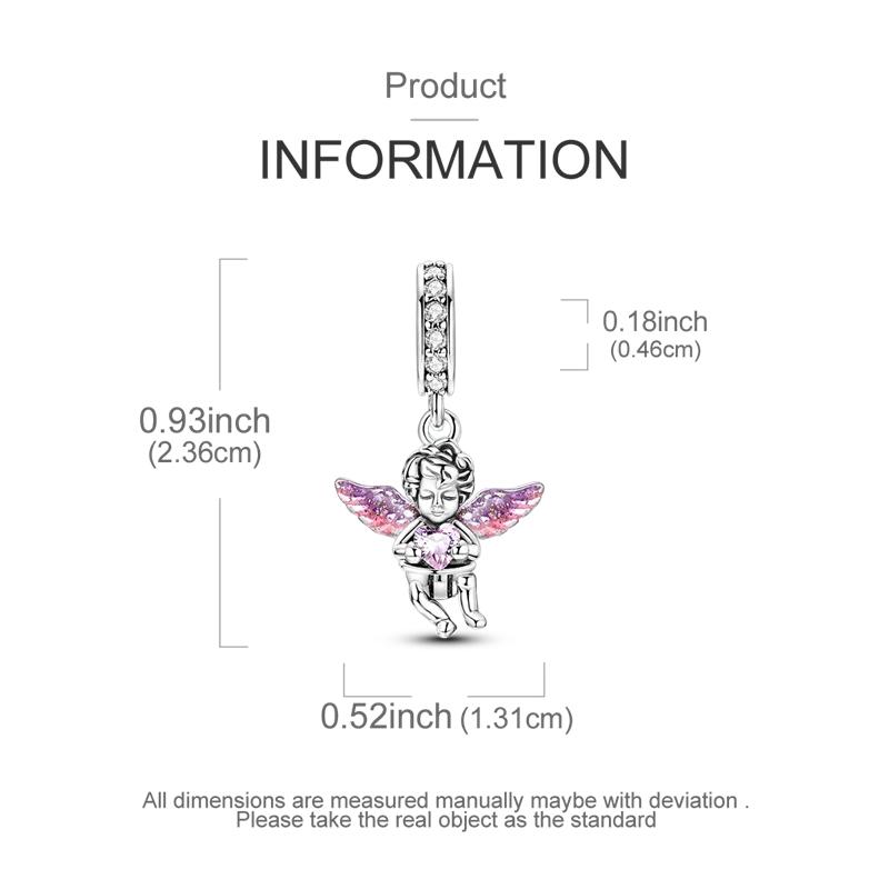 Copper Palm Guardian Eye Angel Heart Charms Beads Fit Original Bracelet Diy Jewelry Pendants Dangle Gift For Woman