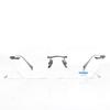 Glasses Ultra-Light Metal Titanium Glasses Men, Myopia Frame Glasses Frame, Trimmed Borderless Flat Glasses Women