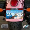 Santorini Vintage Kennzeichen 5,9x11,8 Zoll Griechische Inseln Stil Aluminium Auto Schild für Auto SUV LKW, Wunschkennzeichen, Geschenk für Reisende Heimdekoration