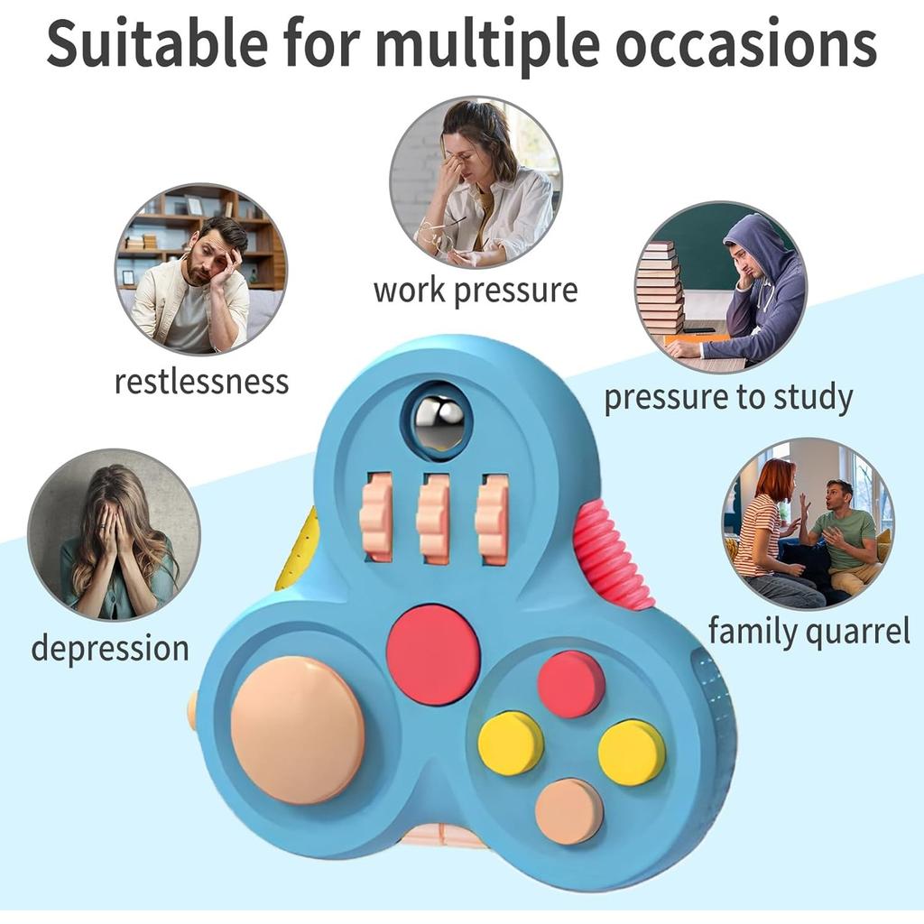 Fidget Toys, Fidget Pad Fidgets, Autism Figette Cubes, Cool Fidget Clicker Controller Desk Toys, Anxiety Relief Stress ADHD Toys, Sensory Fidget Cubes