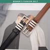 Women's Genuine Leather Cowhide Pin Buckle Belt - Simple Korean Style Fashionable Waistband, Light Luxury.