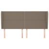 VidaXL Tête de lit avec oreilles Taupe 203x23x118-128 cm Tissu3117842