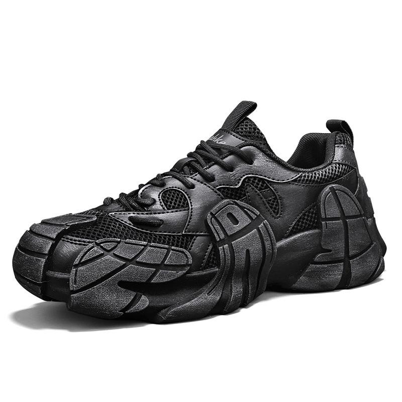 Men's shoes new summer breathable sports and leisure shoes men's outdoor mesh shoes platform-soled personalized mecha shoes trendy shoes