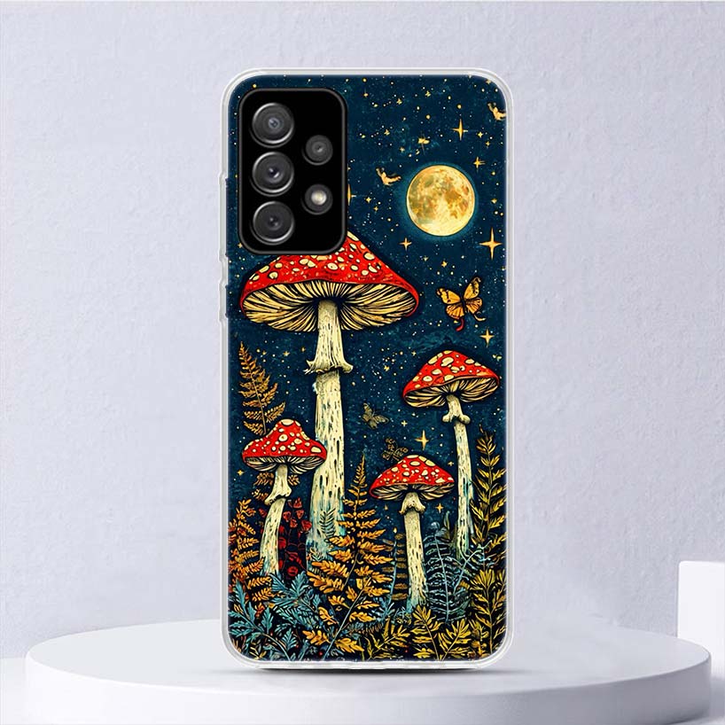 Colorful Mushroom Soft Case For Samsung Galaxy A52 A42 A32 A22 A12 A02S Phone Cover A50 A51 A70 A71 A41 A31 A21S A40 A30 A20E