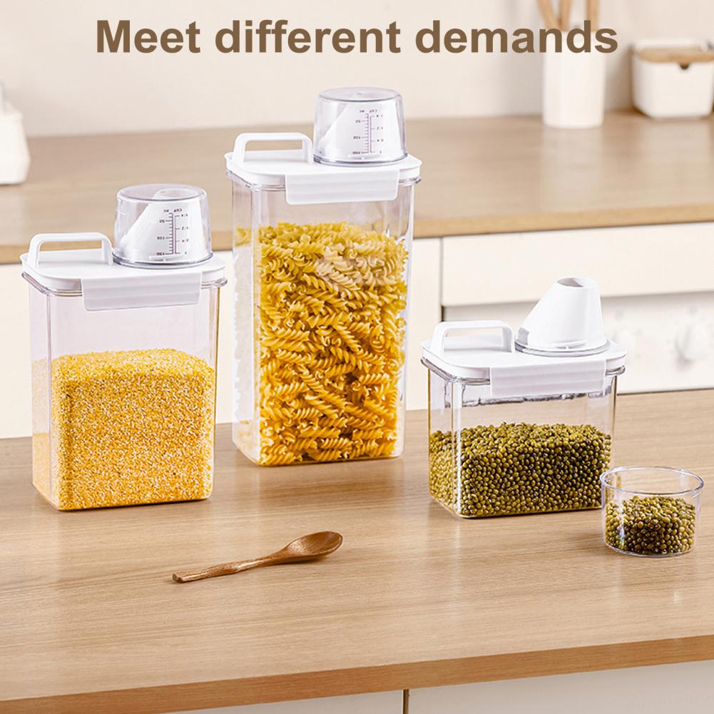 Retractable Design Container Transparent Airtight Storage Box Capacity Airtight Storage Box with Ergonomic Kitchen Accessories