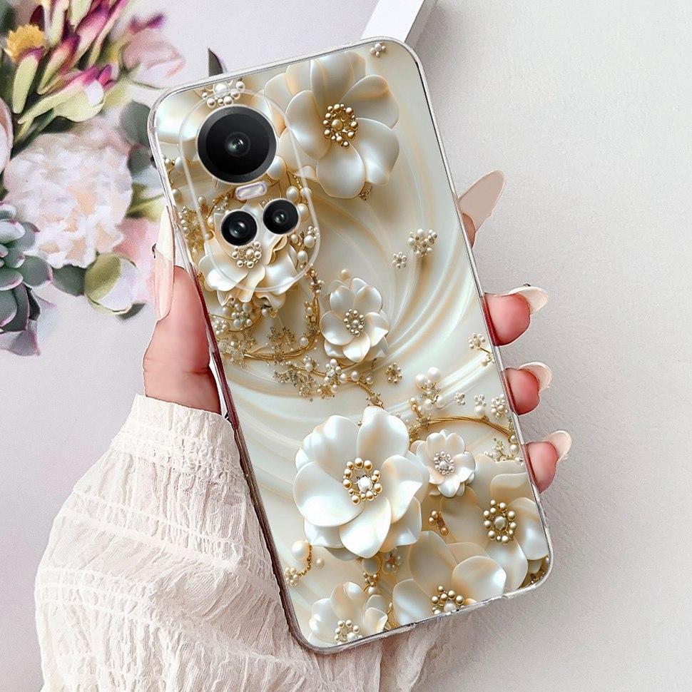 For OPPO Reno10 5G Case CPH2531 Luxury Cat Cartoon Cover Clear Silicone Soft TPU Phone Case For OPPO Reno 10 Reno10 Back Covers