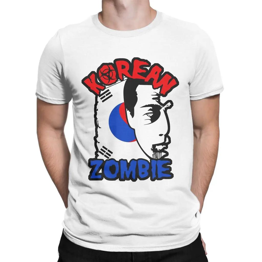 Men T-Shirt Korean Zombie Chan Sung Jung Vintage Cotton Tee Shirt Short Sleeve UFC T Shirt O Neck Clothing 4XL