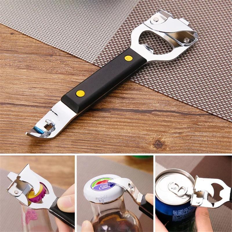 Household Beer  Bottle  Opener Multifunctional Creative Stainless Steel Cans Beverage Bottle Opener чёрный