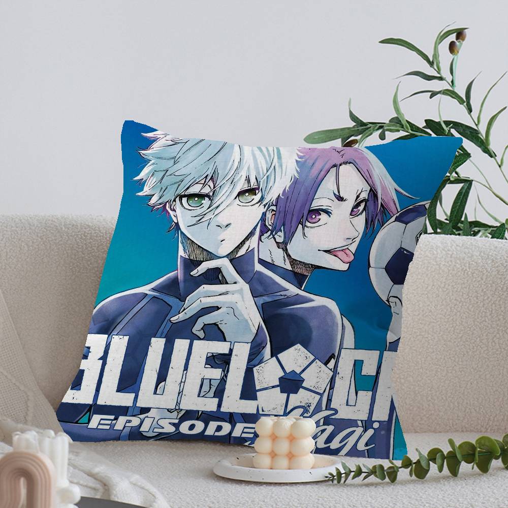 Japan Cartoon Blue Lock Cushion Cover Decorative Pillow Sofa Home Decor Case Pillow Cases