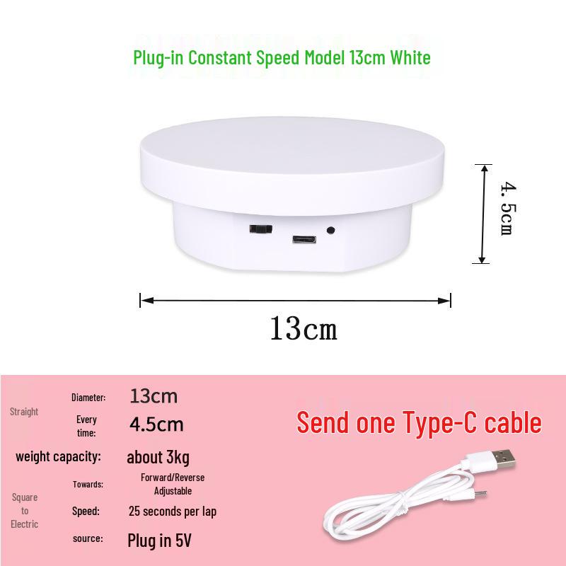 Electric Rotating Turntable for Live Broadcast & Jewelry Display