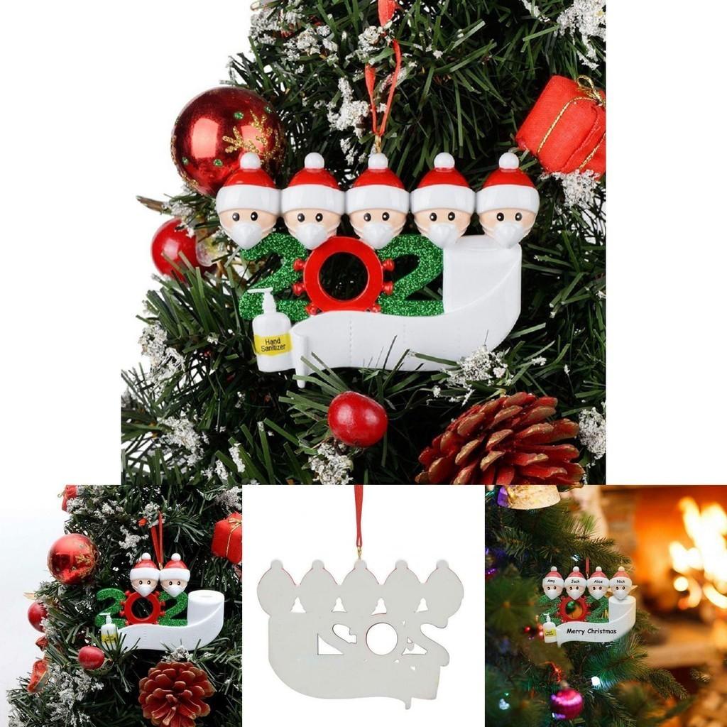 2020 Weihnachten Weihnachtsbaum Hängeornamente Mit DIY Familienname Weihnachtsmann Anhänger