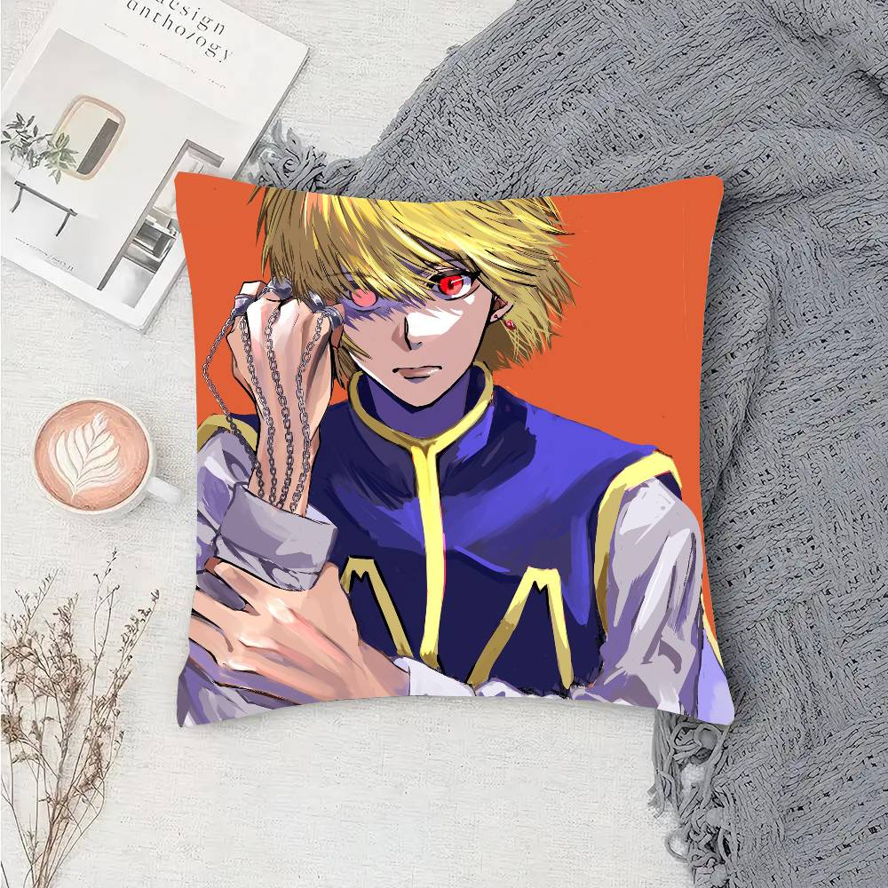 HUNTER X HUNTER Anime Kurapika Pillow Case Fashion Square Pillowcase Bedroom Sofa Room Ins Decoration Leisure