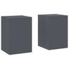 Plant Stand 2 Pcs Anthracite 24 X 24 X 35 Cm Steel