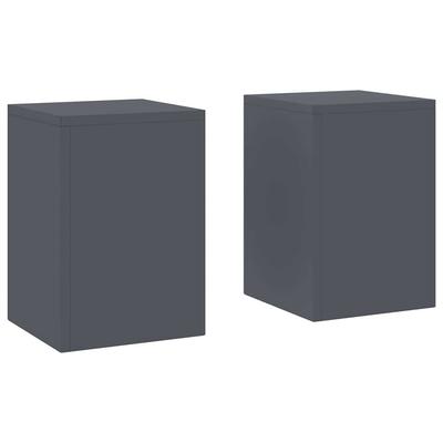 Plant Stand 2 Pcs Anthracite 24 X 24 X 35 Cm Steel