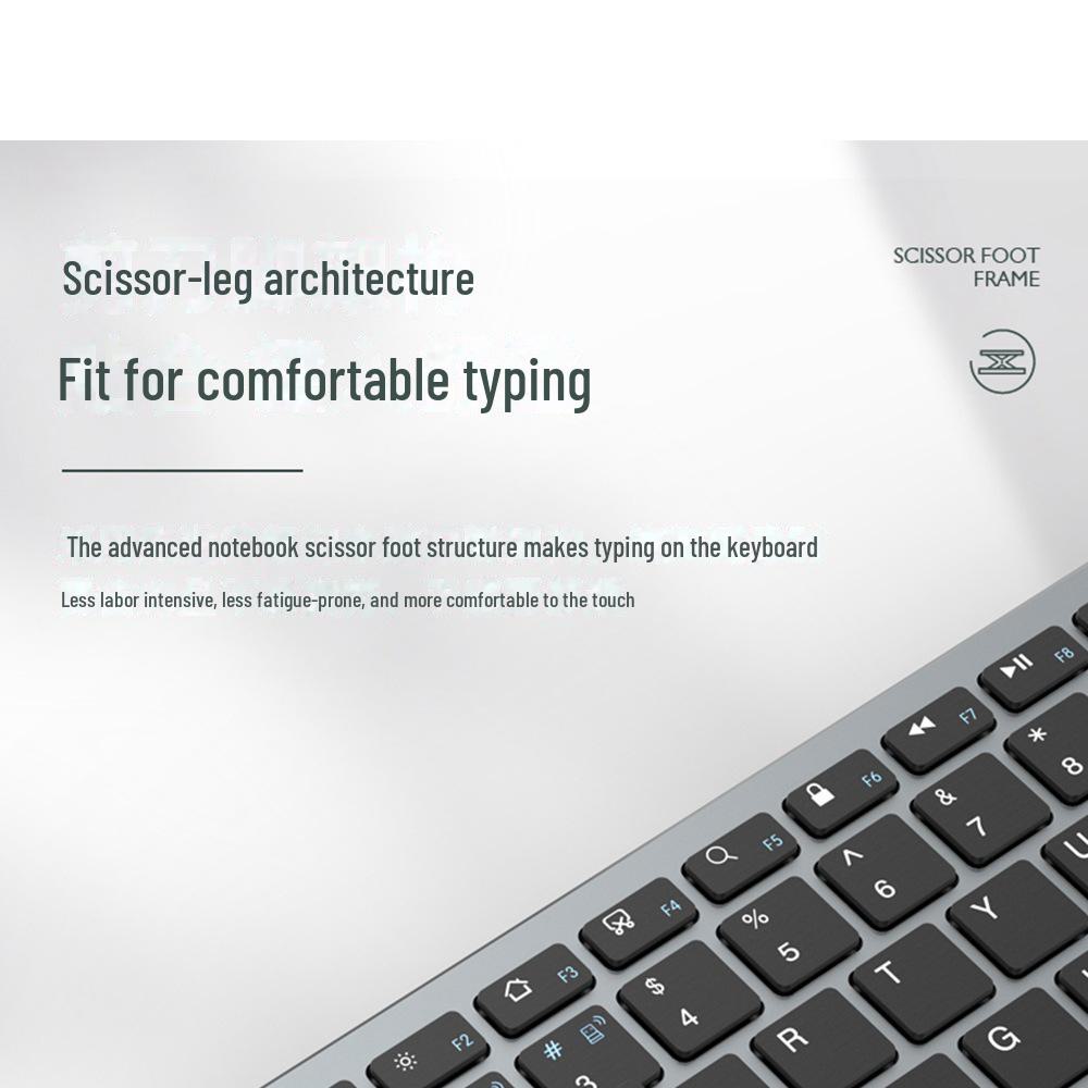 Leises, wiederaufladbares Bluetooth-Tastatur- und -Maus-Set für Büro, Gaming und den Heimgebrauch