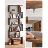 Freestanding bookcase 190.5cm Bookcase Standing shelf for presentation brown