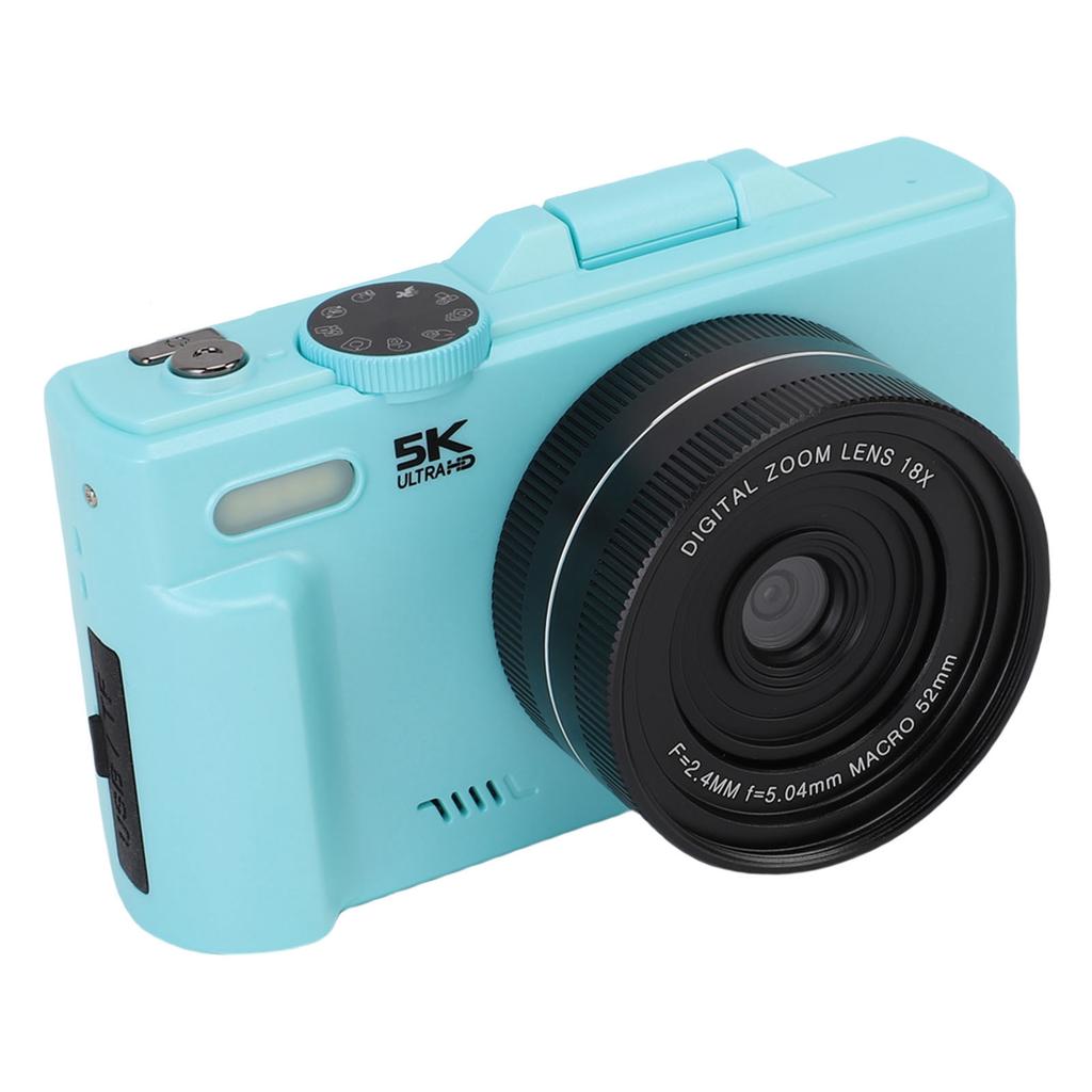 5K Digital Camera for Photography 75MP HD Autofocus 18X Digital Zoom WiFi Mirrorless Camera with 3 Inch Flip Screen for
