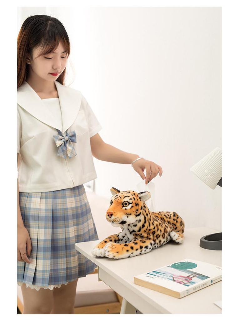 Set cutie de șervețele pluș animal desen animat creativ - Design câine cu pete și tigru