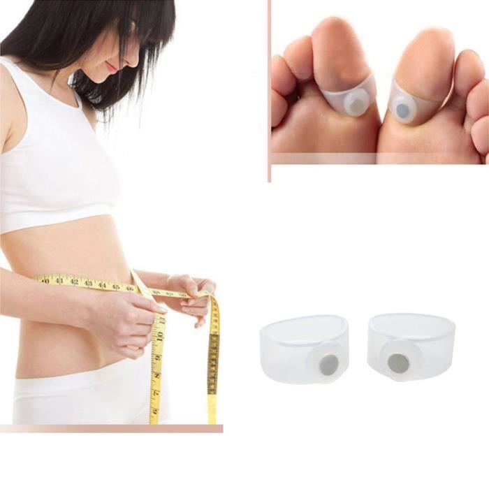 2 pcs nouveau anneau d'orteil magnétique garder en forme minceur perte de poids soins de santé 30 * 25 * 12mm
