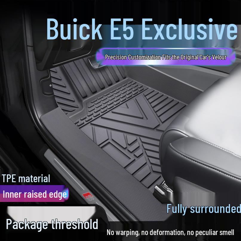 Buick E5 TPE Waterproof Full Coverage Floor Mats with Door Sill Protection