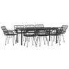 VidaXL 9-Piece Garden Dining Set Black Wicker, Patio Set, Garden Bistro Set, Set of 3157872
