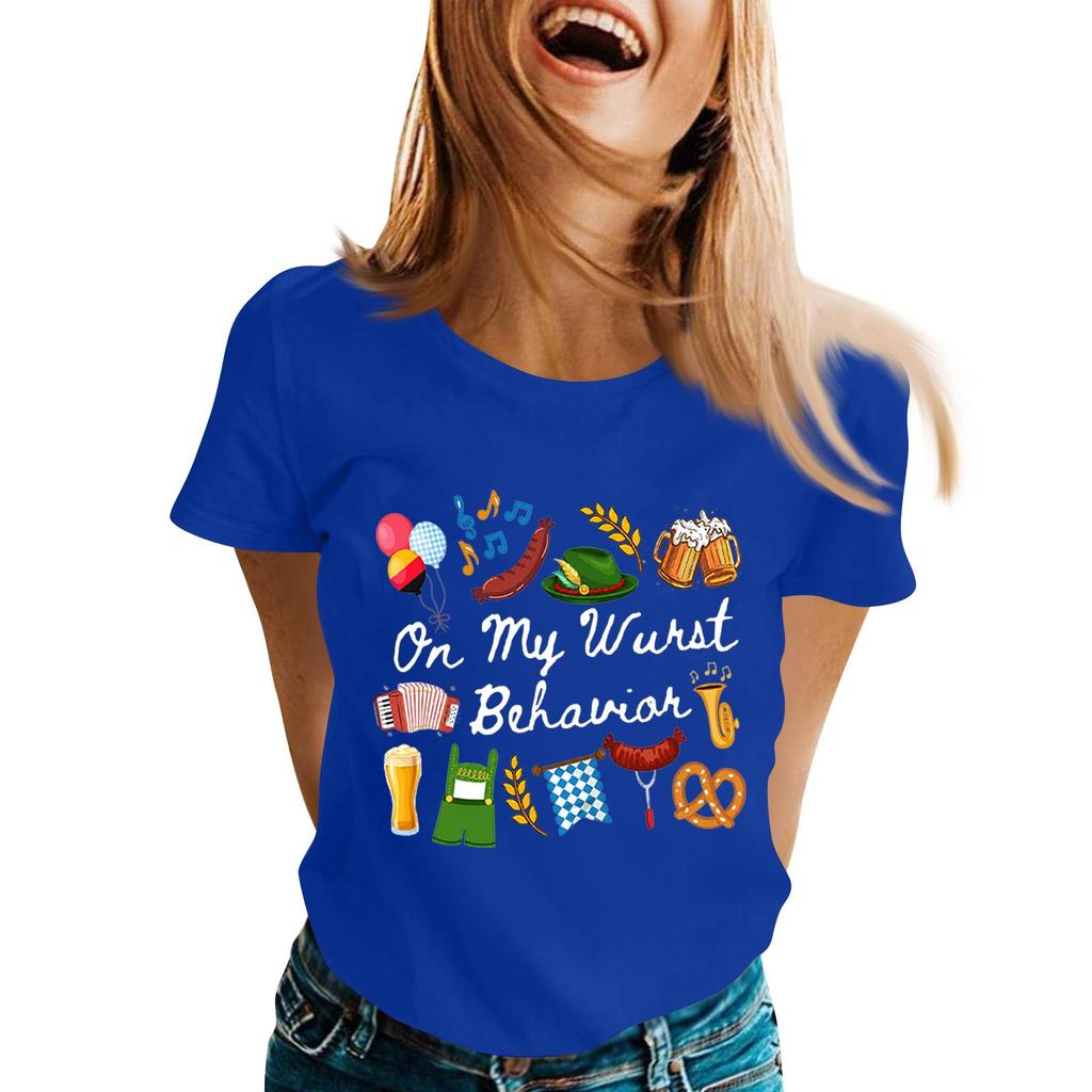 Fashion Casual Unisex Letter Print T-Shirt with Festival Graphic Design - Short Sleeve Round Neck Tee for Men and Women