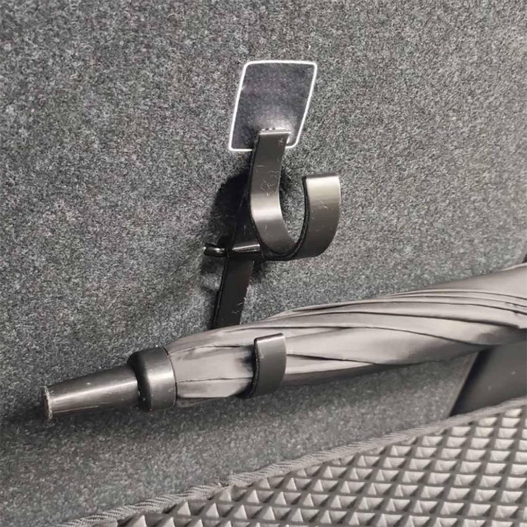2/4/6pcs Car Umbrella Hook Dual Hooks Multi-Purpose Hooks PLA Material Anti Slip Design for SUV Sedan Trunk Organizer