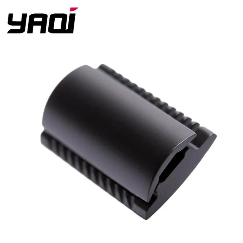 

YAQI Matte A Dual Comb Dual Aggression Level Mens Double Edge Razor Head In Black Retro Advanced High Quality Shaving Razor Head