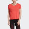 Adidas Quick-Dry Training Casual Sports Round Neck Short Sleeve T-Shirt Women Tops Coral-Pink EI6383