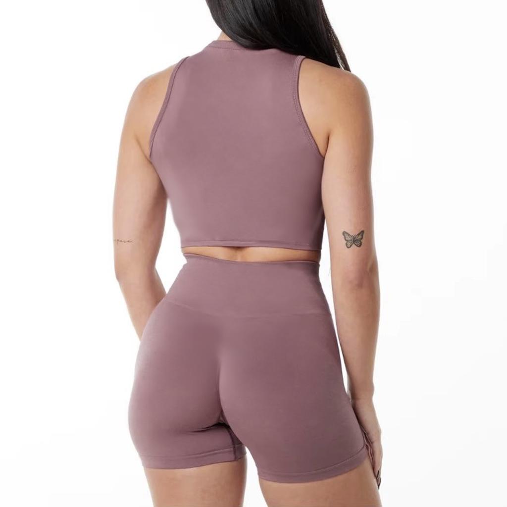 Yoga Clothes Women's Suit, High-end Sense Summer Gathering, Showing Chest, Slim and Thin Fitness, Running Yoga Two-piece Set
