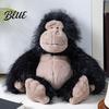 Geschenk für Tierliebhaber Plüsch Gorilla Puppe Realistisches Stofftier Kinder Weich Flauschig Entzückendes Plüschtier Orang-Utan mit Dickem Langem Fell Heimdeko