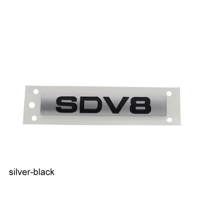 

3D Премиум Буквы SDV8 для Англии Великобритания Внедорожник Внедорожный HSE автомобиль Капот двигателя Крыло багажник Задняя наклейка Эмблема Шильдик Наклейка silver-black