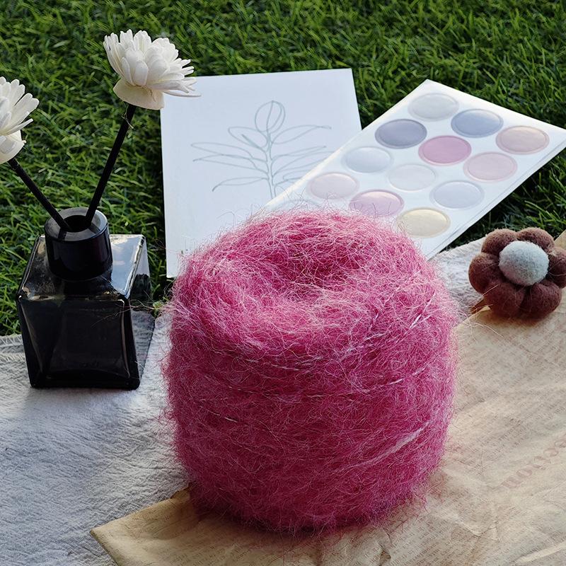 50g/roll Blended Synthetic Long Fur Mink Velvet Yarn Fine Mohair Handmade DIY Knitted Sweater Scarf Hat Long Fur Crochet Yarn