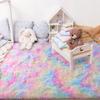 NOAHAS Soft Fluffy Rainbow Rugs for Girls Bedroom Shaggy Kids Playroom Home Decor Mat Colorful Plush Nursery Cute Fuzzy Carpet