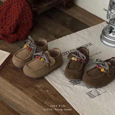 XSHX Kululi Kangaroo Kids' Autumn Suede Shoes | Non-Slip Velcro Functional Outsole