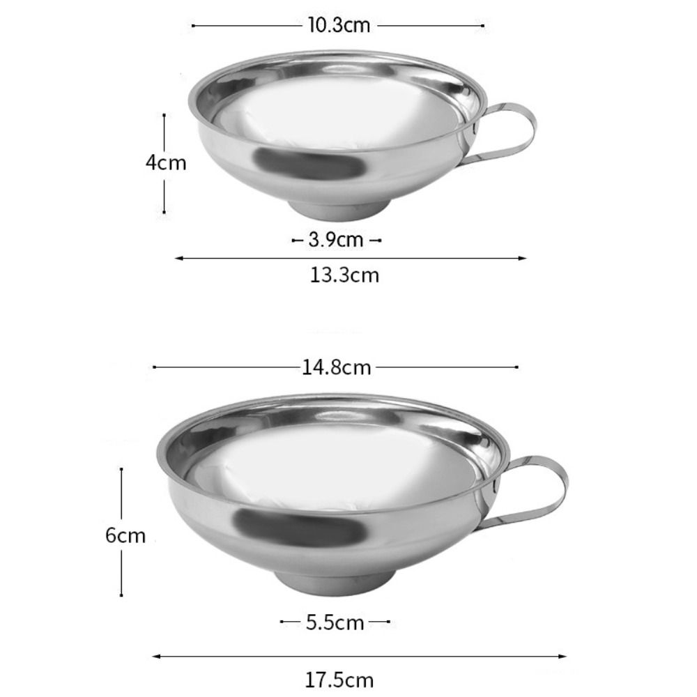 Mouth for Mason Jars Stainless Steel Salad Dressing Funnel Cup Filter Canning Funnel Oil Hopper