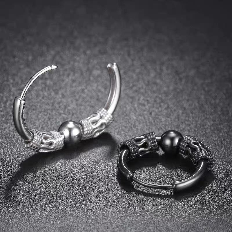 

Трендовая мужская серьга-пусета - Модный аксессуар с дизайном шарика 12mm Clip Steel Ball