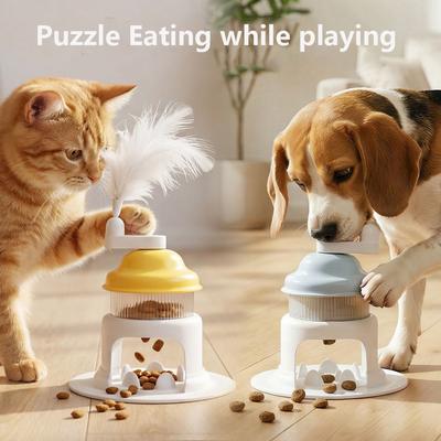 Katzenleckerli-Spender Spielzeug Interaktiv Langsamfresser Welpe Kätzchen Langeweile Linderung Stimulation zu Hause Indoor Trainingsaktivität