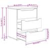 VISNES Sideboard White 60 x 40 x 73 cm Engineered Wood