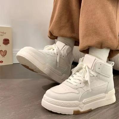 Fashion New Women's Sports Shoes High-top Lace Up Non-slip Breathable Wear Outdoor Leisure Sports Colorblocking Women's
