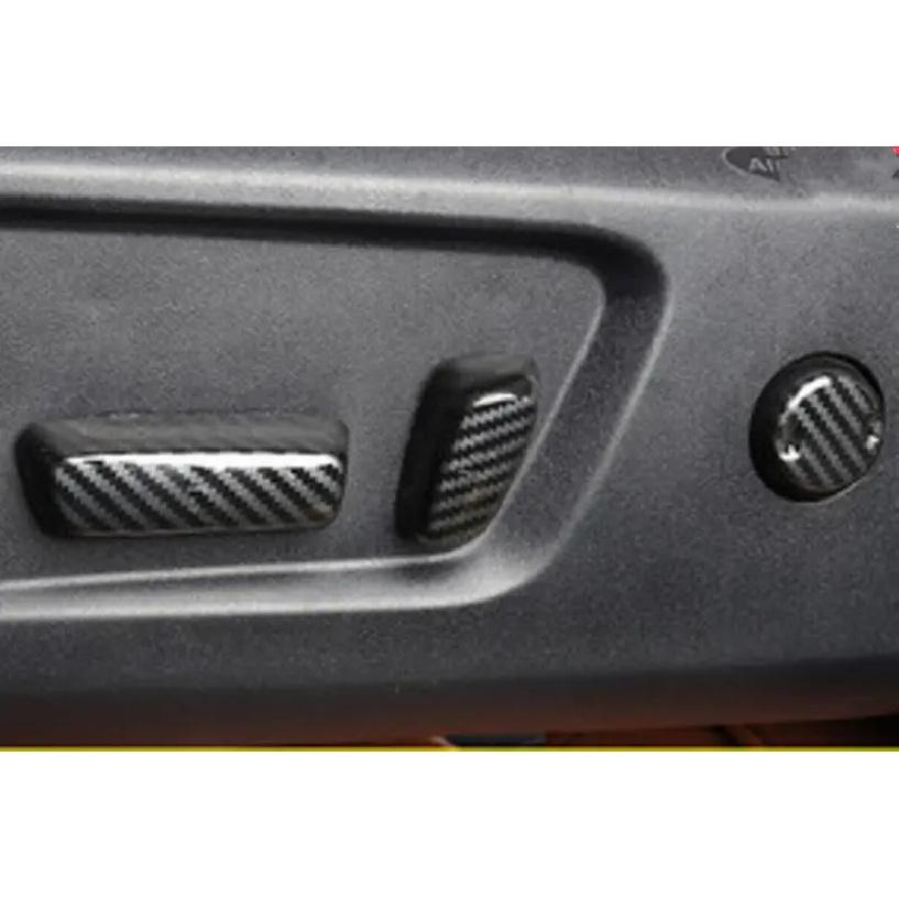 For Toyota Tundra 2014- ABS Carbon Fiber Power Seat Control Button Cover 6pc