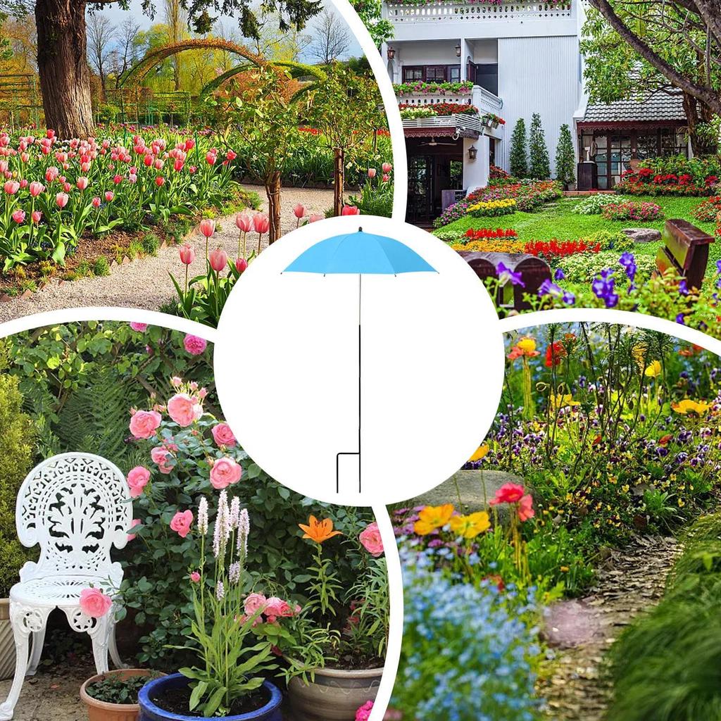 Plant Umbrella Height Adjustable With Stake Garden Shade Protect Plants From Sun For Potted Plants Flower Beds For Outdoor Plant