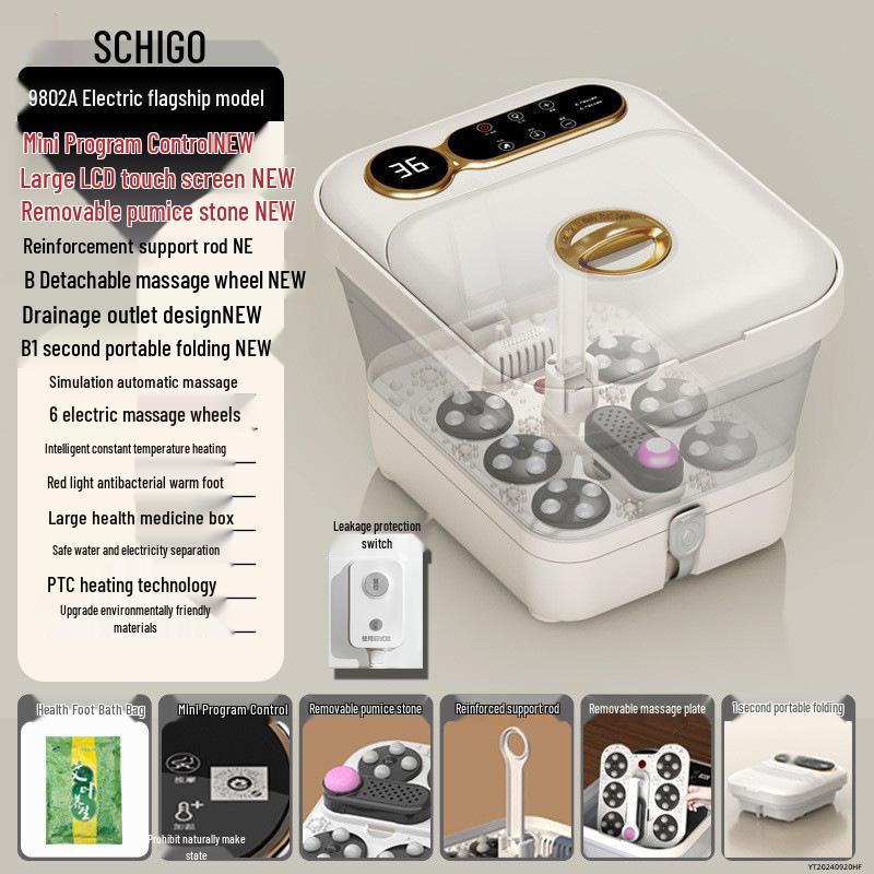 Chigo Smart Portable Foot Bath - Heated, Foldable & Automatic Electric Massager