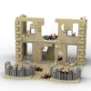 Militär WW2 MOC Ruinen Blockhaus Bausteine Armee Waffen Festung Steine Kiefer Baum Zubehör Spielzeug Geschenk
